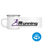 Кружка металлическая белая (круговая запечатка)