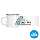 Кружка металлическая белая (круговая запечатка)