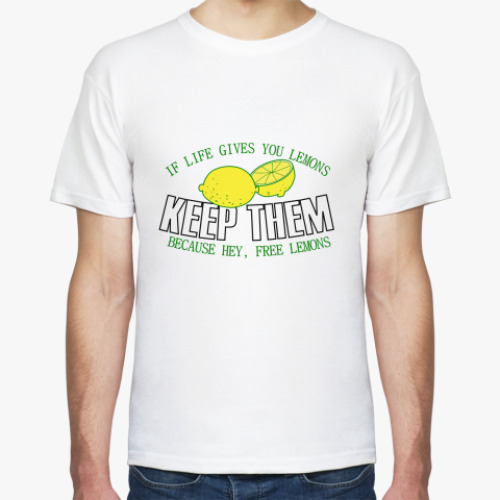 Футболка с принтом If life gives you free lemons
