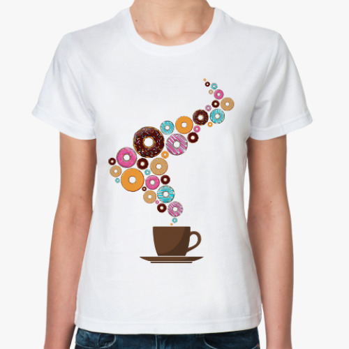 Классическая футболка Кофе с пончиками