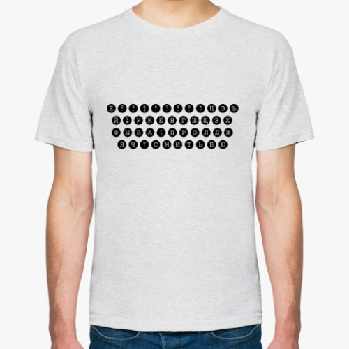 Футболка с принтом Клавиатура печатной машинки