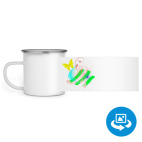 Кружка металлическая белая (круговая запечатка)