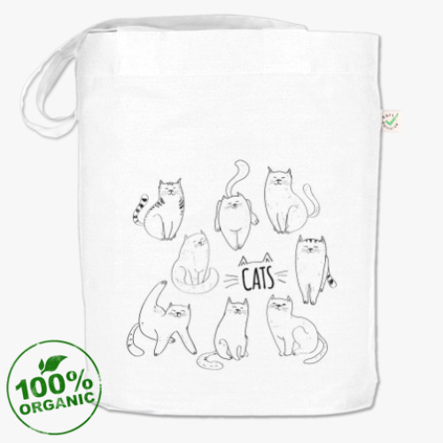 Сумка шоппер с принтом Котоколлекция