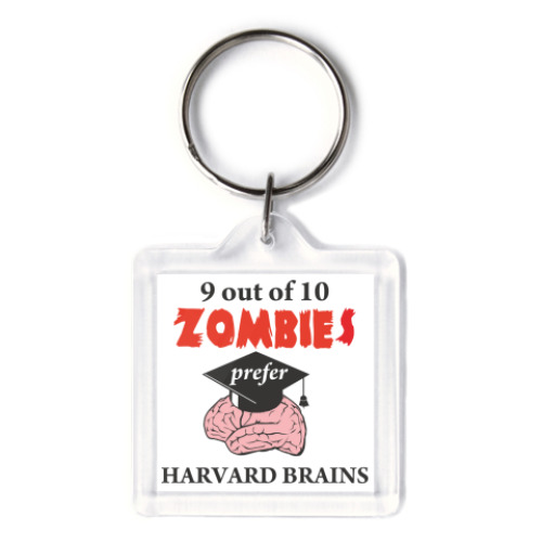 Брелок с принтом Harvard brains