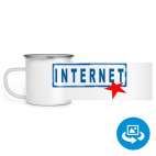 Кружка металлическая белая (круговая запечатка)