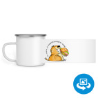 Кружка металлическая белая (круговая запечатка)