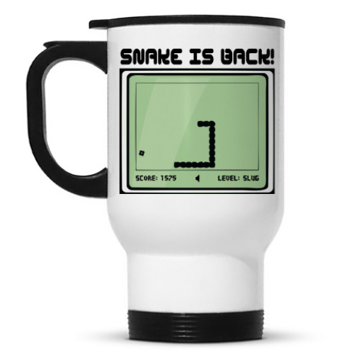 Кружка-термос с принтом Ретро-принт SNAKE IS BACK!