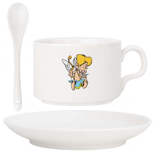 Кофейный набор с принтом Амур