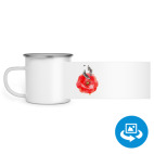 Кружка металлическая белая (круговая запечатка)