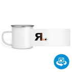 Кружка металлическая белая (круговая запечатка)