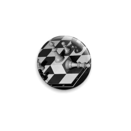 Значок 25мм Шахматная иллюзия