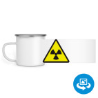 Кружка металлическая белая (круговая запечатка)