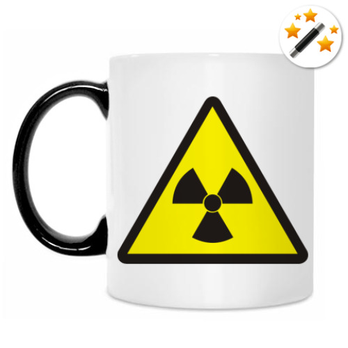Кружка-хамелеон с принтом Осторожно, радиация