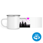 Кружка металлическая белая (круговая запечатка)