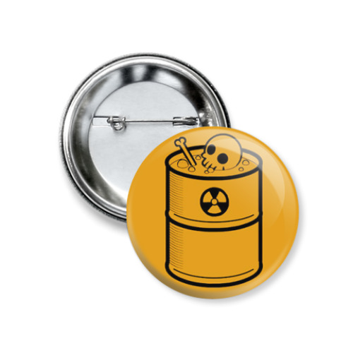 Значок 37мм с принтом  Хим. отходы