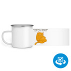 Кружка металлическая белая (круговая запечатка)