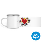 Кружка металлическая белая (круговая запечатка)