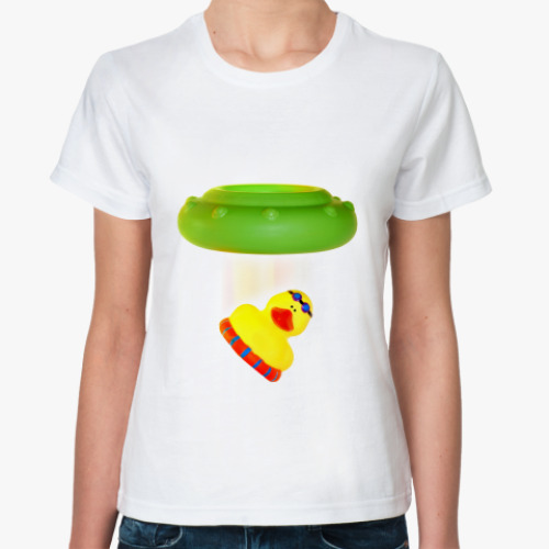Классическая футболка с принтом Похитительница Уточек