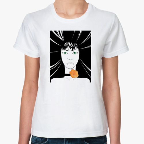 Классическая футболка портрет девушки
