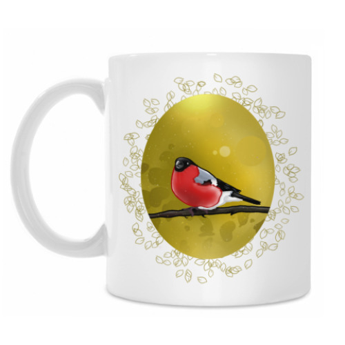 Кружка с принтом Снегирь