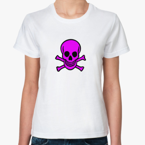 Классическая футболка с принтом череп