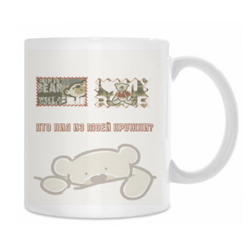 Кружка с принтом  Мишка