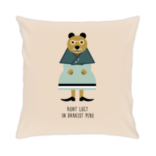 Подушка с принтом Тетушка Люси
