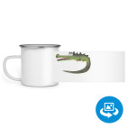 Кружка металлическая белая (круговая запечатка)