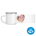 Кружка металлическая белая (круговая запечатка)