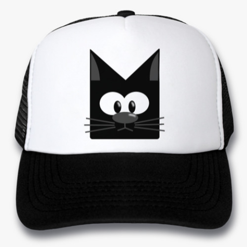 Кепка-тракер с принтом Черный кот