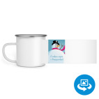 Кружка металлическая белая (круговая запечатка)