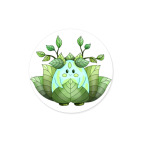 Виниловая наклейка, круг (5 х 5 см) Милый лесной дух