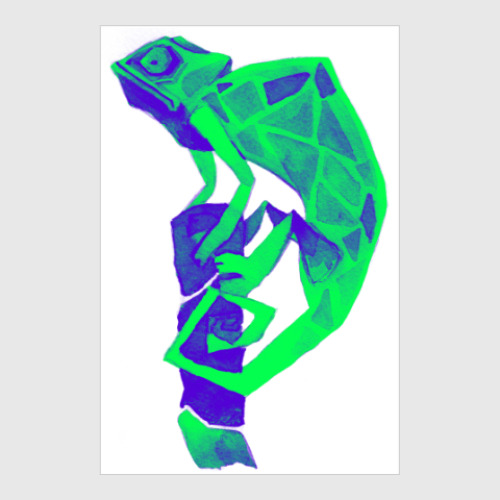 Постер Хамелеон Кислотный