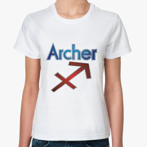 Классическая футболка с принтом Стрелец