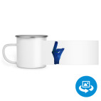 Кружка металлическая белая (круговая запечатка)