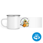 Кружка металлическая белая (круговая запечатка)