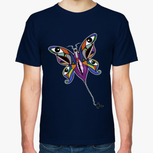 Футболка с принтом Абстрактная бабочка