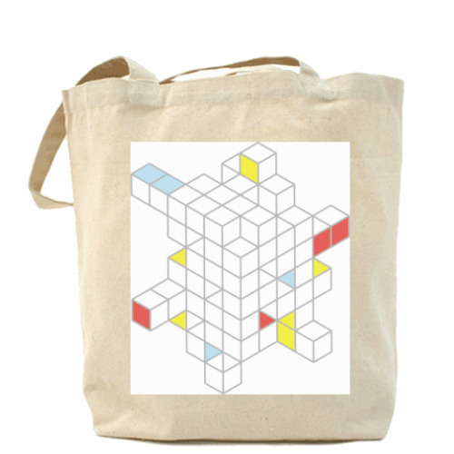 Сумка шоппер с принтом cubes