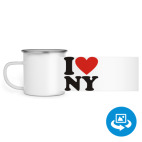 Кружка металлическая белая (круговая запечатка)