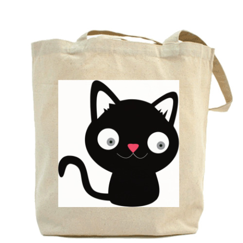 Сумка шоппер с принтом Котик