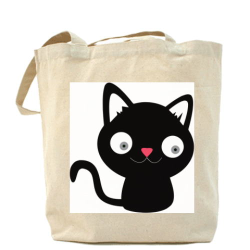 Сумка шоппер с принтом Котик