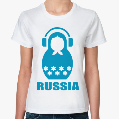 Классическая футболка  Russia Doll