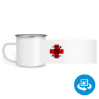 Кружка металлическая белая (круговая запечатка)