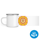 Кружка металлическая белая (круговая запечатка)