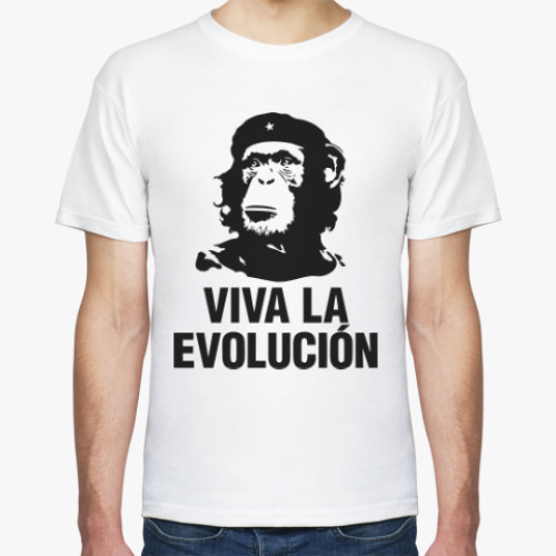 Футболка с принтом Да здравствует эволюция!