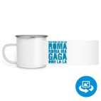 Кружка металлическая белая (круговая запечатка)