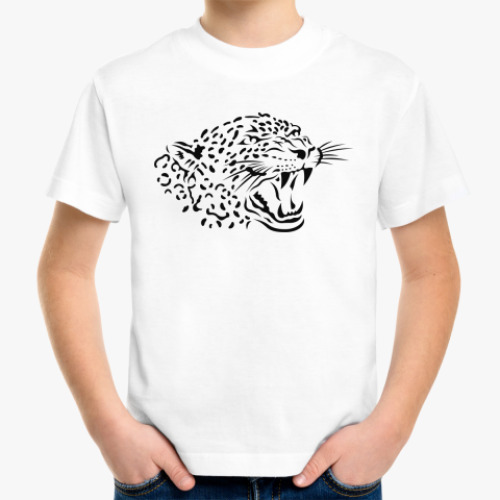 Детская футболка с принтом Ягуар