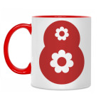 Двухцветная кружка 8 марта