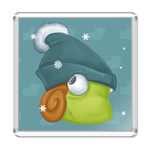 Магнит с принтом  зима!!!!