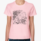 Классическая женская футболка Котенок